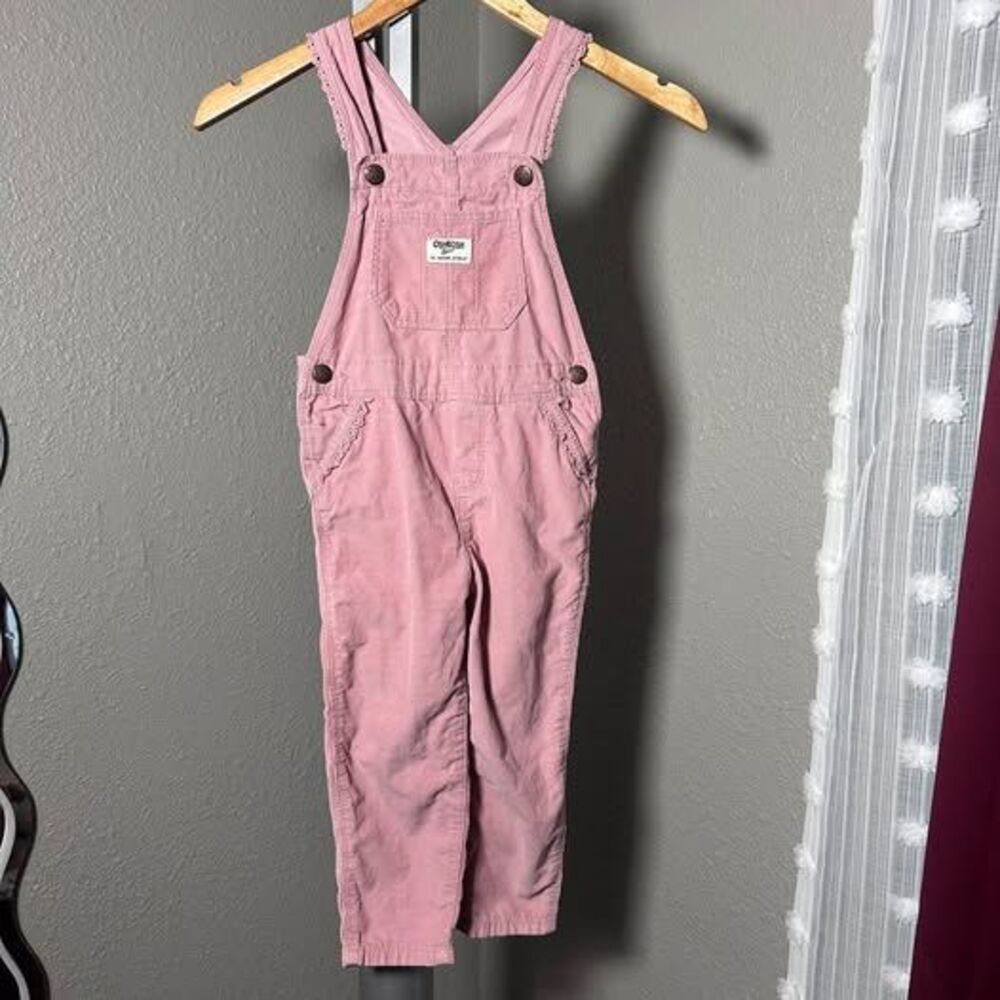 OshKosh B'gosh Pink Corduroy Overalls 4